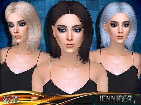 Sims 4 Hairs The Sims Resource Jennifer Hair By Ade Darma