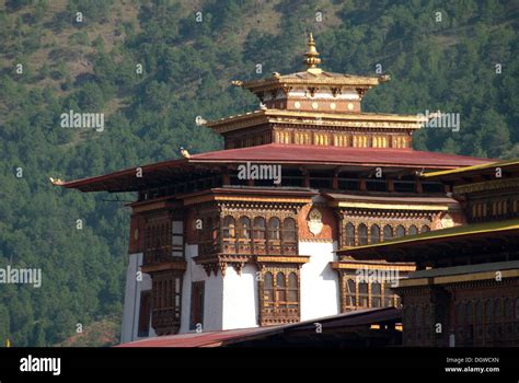 Pagoda Tower Tibetan Buddhism Monastery Fortress Dzong Punakha