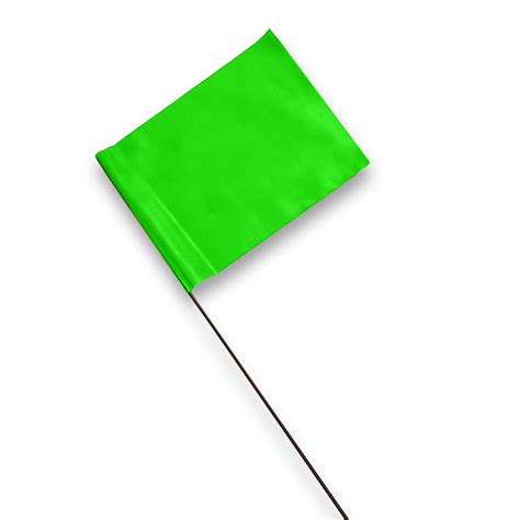 Green Marking Flags 100 Pack Ace Supply 4x5 Inch Green Flag On 15