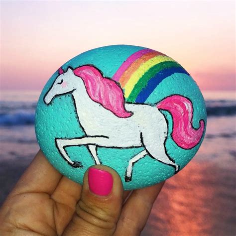How To Paint Unicorn Rocks Four Different Ways Color Made Happy