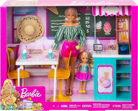 Barbie Gbk87 Dolls And Gelato Cafe Playset Uk Toys And Games