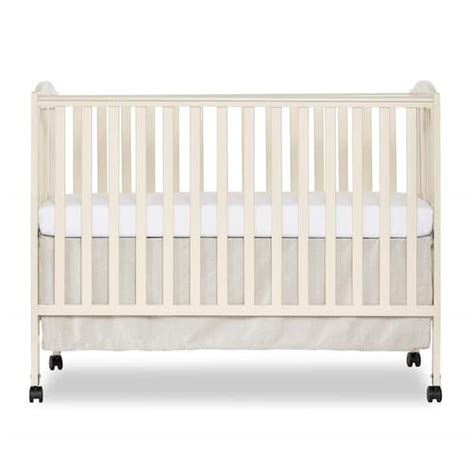 dream on me folding french white full size crib 673 fw the home depot