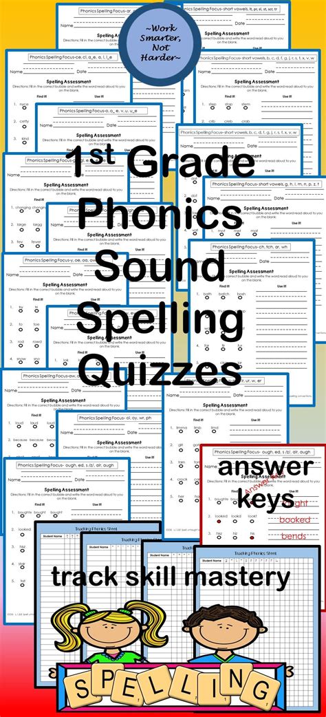 First Grade Phonics Spelling Pack Phonics First Grade Phonics First