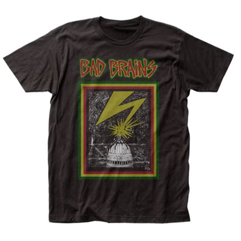 Band Shirts Bad Brains Non Opaque Capitol Black T Shirt