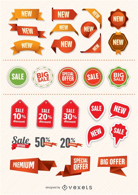 Promo Badges And Labels Vector Download