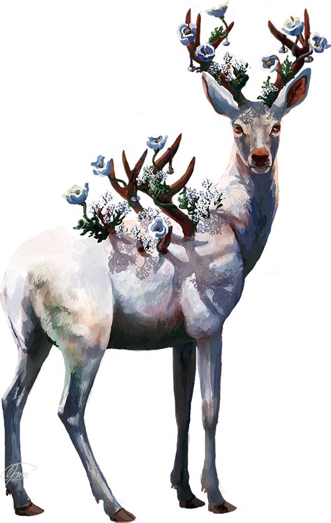 Floral Stag By Vasain On Deviantart In 2023 Deer Pictures Deer Art