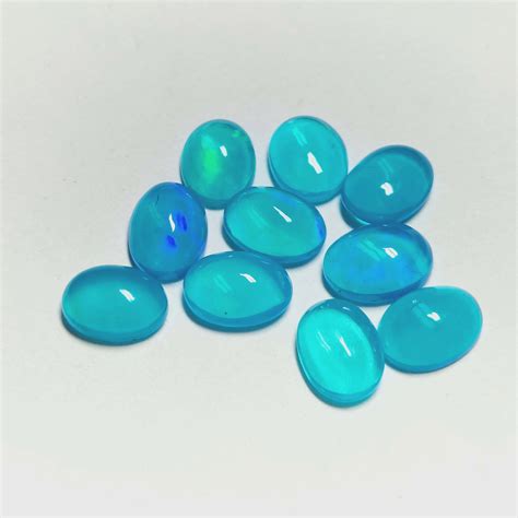 Blue Ethiopian Opal Cabochon Blue Opal Opal Gemstone Jewelry Etsy