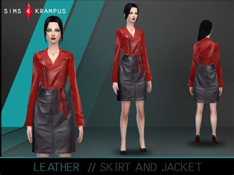 Leather Skirt And Jacket At Sims 4 Krampus Sims 4 Updates