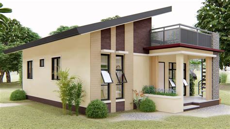 Sq M Modern Bungalow House Design With Roof Deck Engineering