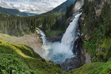 Krimml Waterfalls On Gerlos Pass Austrian Alps Austria Stock Image