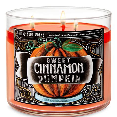 Bath And Body Works Pumpkin Pop Up 3 Wick Candle Sweet Cinnamon