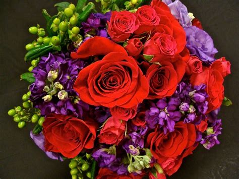 Red And Purple Purple Stock Bridal Flowers Rose