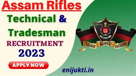 Assam Rifles Recruitment For Technical Tradesman Post Apply Now