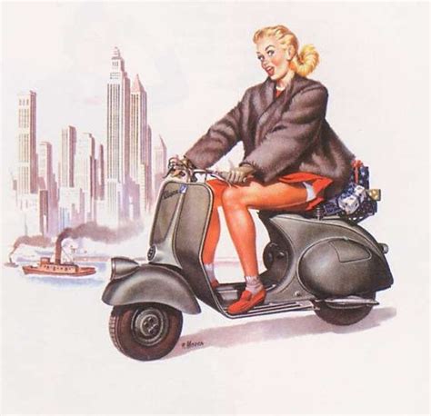 Motoblogn 1950s Vespa Pin Up Girls 2