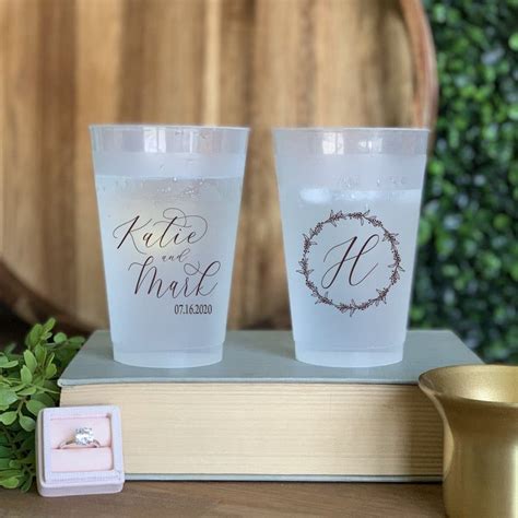 Romantic Frosted Wedding Cups Modern Wedding Cups Fancy Etsy In 2020