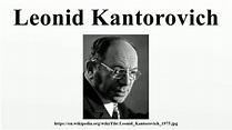 Leonid Kantorovich - YouTube