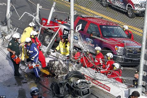 Massive Fiery Car Wreck During Nascar Race At Daytona Speedway Sends