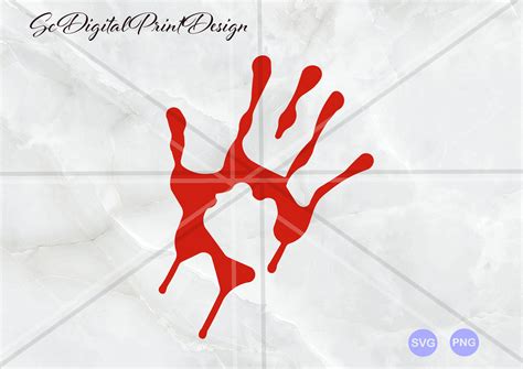 Bloody Handprints Svg Handprints Svg Bloody Handprint Clip Etsy