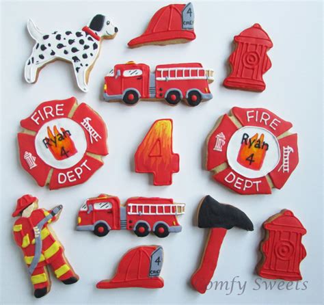 Fireman Cookies Etsy In 2020 Firefighter Cookie Birthday Cookies