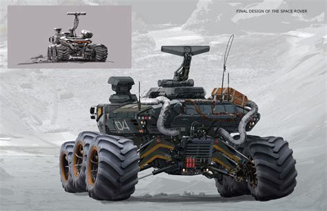 Artstation Space Rover Longque Chen Spaceship Concept Robot Concept