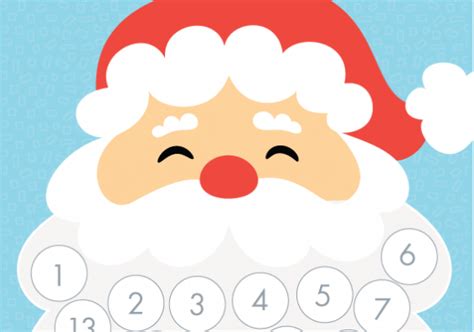 Santas Beard Christmas Countdown Advent Calendar Free Printable