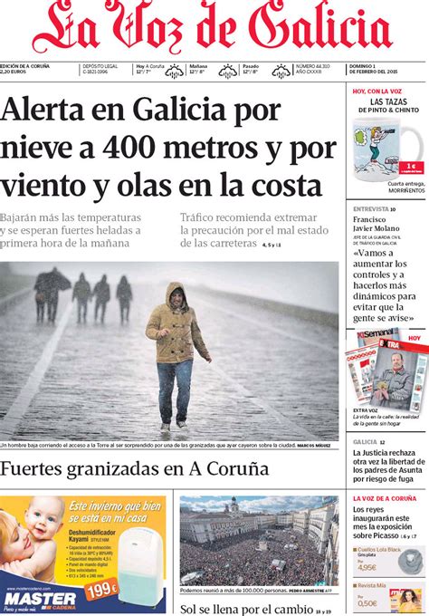 Periódicu gallegu (ast) la voz (gl); Periodico La Voz de Galicia - 1/2/2015