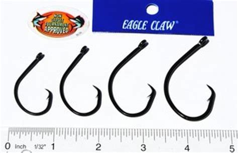 Eagle Claw L2004elf 40 100 Circle Hook 25 Pk Tournament Approved