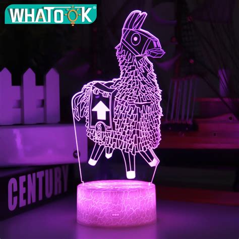 New 3d Lamp Alpaca Llama Nightlight Mood Lamp 7 Color Change Light