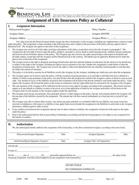 Maybe you would like to learn more about one of these? Assignment Of A Life Insurance Form - Fill Out and Sign ...