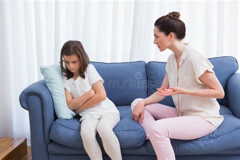 Mother Scolding Her Naughty Daughter Stock Image Image Of Lifestyle Brunette 51084087