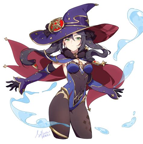 1194050 Mona Genshin Impact Dark Hair Video Game Characters Magician Genshin Impact