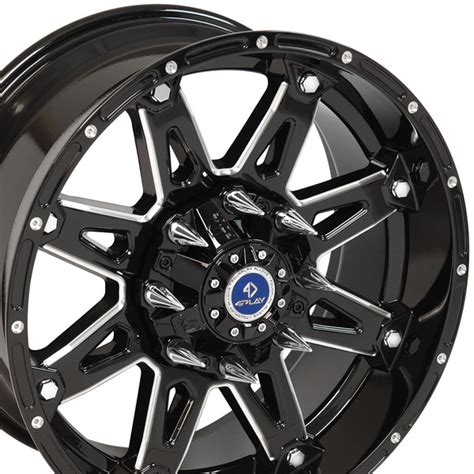 Great savings & free delivery / collection on many items. FP01 20-inch black machined face aftermarket wheel set for ...