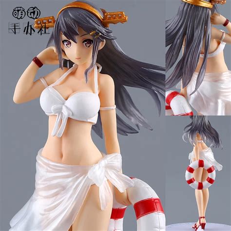 19cm Japanese Anime Kantai Collection Haruna Action Figure Swimsuit Ver Collectible Model Toys