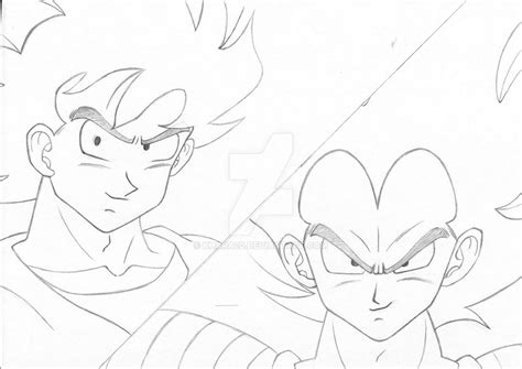 Goku Vs Vegeta Drawing At Getdrawings Free Download