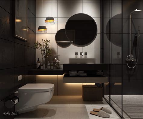 Modern Bathroom In Black On Behance