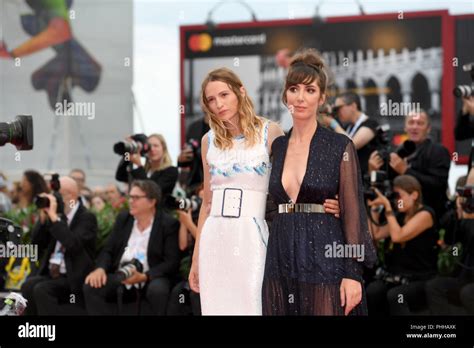 31082018 Italy Venice The Actresses Christa Theret L And Nora Hamzawi Can Be Seen At The