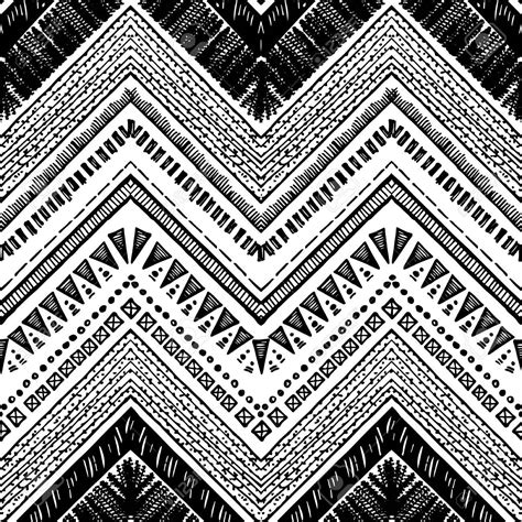 🔥 Free Download Hand Drawn Tribal Pattern Black And White Colors For