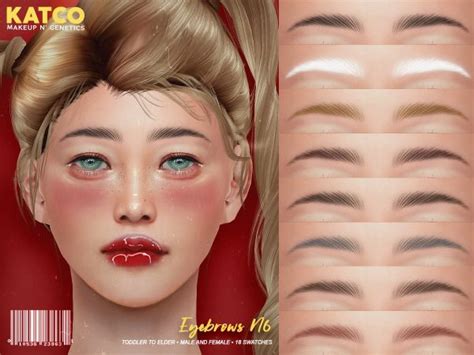 Katco Eyebrows N6 The Sims 4 Download Simsdomination Sims 4