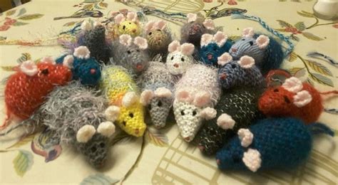 Catnip Mice For Cats Protection Knit Or Crochet Knitted Catnip Mouse