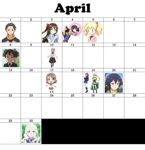 Hello — Fictional Characters Birthday Calendar 20
