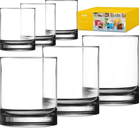 Plastic Tumbler Cups Drinking Glasses Acrylic Highball Tumblers Set Of 6 Clear 14 Oz