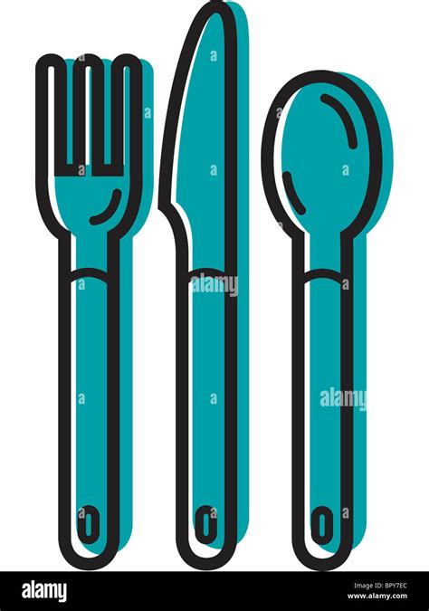 Illustration Of Cutlery Stock Photo Alamy