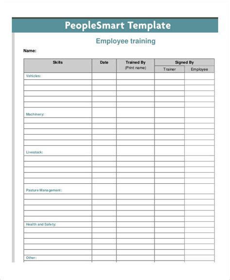 Training Checklist 16 Examples Format Pdf Examples