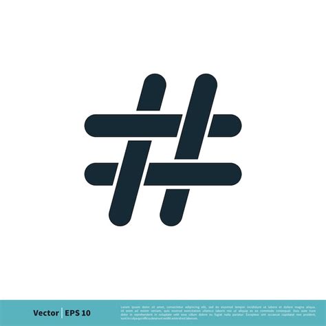 Premium Vector Hashtag Icon Vector Logo Template Illustration Design