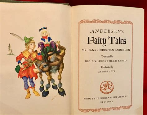 Vintage Andersens Fairy Tales By Hans Christian Andersen And Grimms
