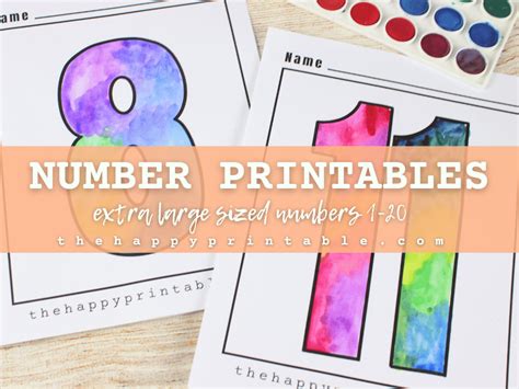 Printable Numbers 1 20 The Happy Printable