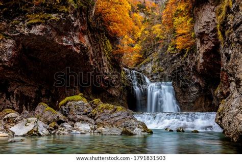 Autumn Mountain Waterfall Stream Landscape Stock Photo Edit Now