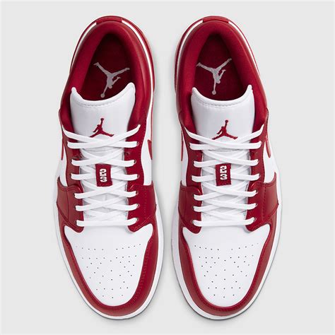 Air Jordan 1 Low Red White 553558 611