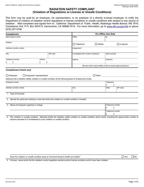 California Form Rh 1027 ≡ Fill Out Printable Pdf Forms Online