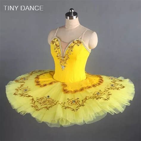 2017 Yellow Color Ballet Dance Tutu Professional Stage Show Costumes